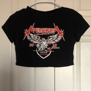 Shien | graphic cropped tshirt